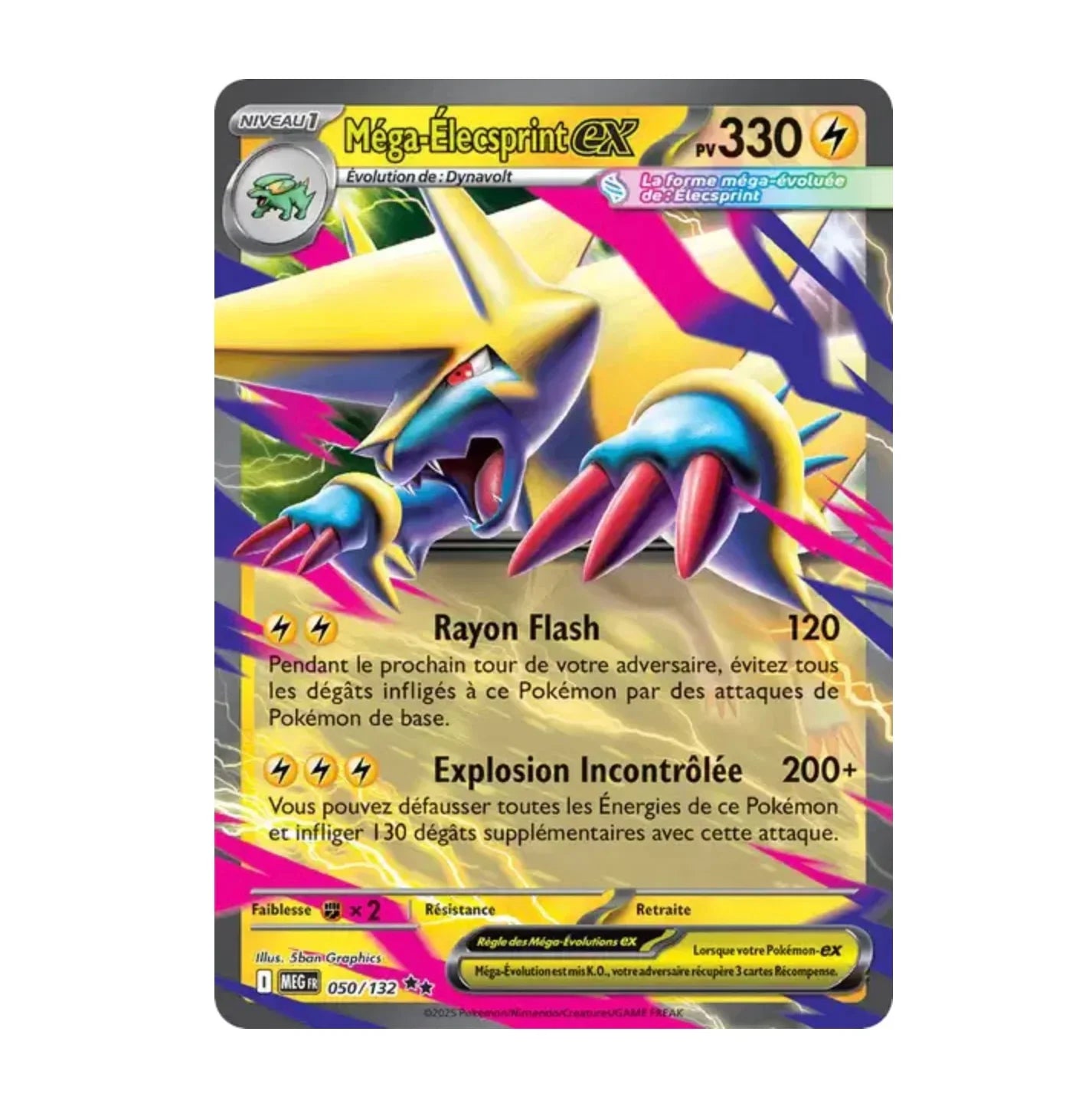 Méga-Élecsprint Ex - 050/132 - Méga-Évolution - (ME01) - Français